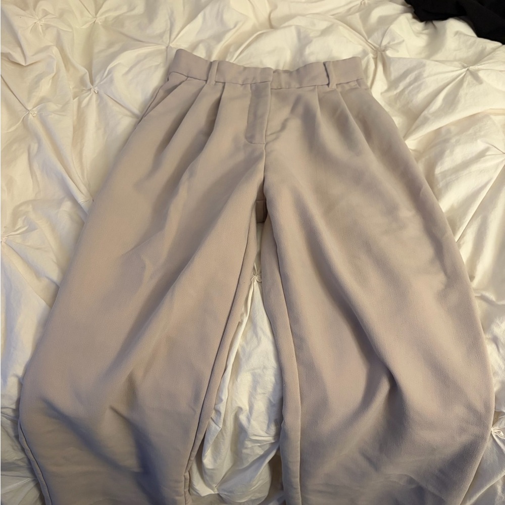 Abercrombie & Fitch Cream Wide Leg Pants